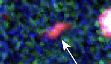 This image shows the Tayna galaxy, an extremely faint and distant galaxy that existed only 400 million years after the Big Bang. Image credit: NASA / ESA / L. Infante, Pontificia Universidad Catolica de Chile.