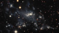 This image from ESO’s Very Large Telescope shows the dwarf galaxy NGC 5291N (center). Image credit: ESO.