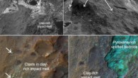 Ritchey Crater on Mars has impact melt deposits containing clay minerals. The clay minerals found within these deposits are very likely to have formed after the impact event. Image credit: NASA / JPL / University of Arizona / Brown University.