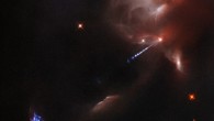 This composite image shows the young Herbig-Haro object HH 34. Image credit: NASA / ESA / Hubble.