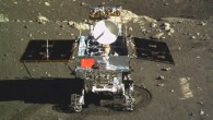 The Chinese lunar rover Yutu, photographed by its lander Chang’e-3, after the lander touched down in Mare Imbrium. Image credit: CNAS / CLEP.