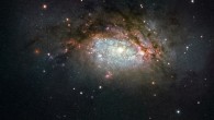 This Hubble image shows the young merging galaxy NGC 3597. Image credit: NASA / ESA / Hubble / Judy Schmidt, www.geckzilla.com.