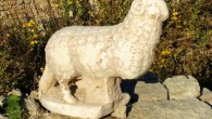 The marble ram unearthed in Caesarea, Israel. Image credit: Vered Sarig / Caesarea Development Corporation.