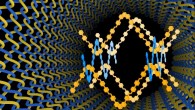 COF-505 is the first 3D covalent organic framework to be made by weaving together helical organic threads. Image credit: Berkeley Lab.