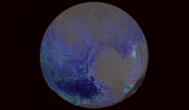 LEISA data point to more prevalent water ice on the surface of Pluto than previously thought. Image credit: NASA / Johns Hopkins University Applied Physics Laboratory / Southwest Research Institute.