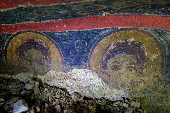 Fresco on the wall of a rock-cut early Christian church. Nevsehir, Cappadocia, Turkey. Image credit: Nevsehir Castle Urban Transformation Project / Nevsehir Municipality / Turkey’s Housing Development Administration.