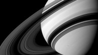 Saturn’s B ring is the brightest and most opaque of the gas giant’s main rings, appearing almost black in this Cassini image taken from the unlit side of the ringplane. Image credit: NASA / JPL-Caltech / Space Science Institute.