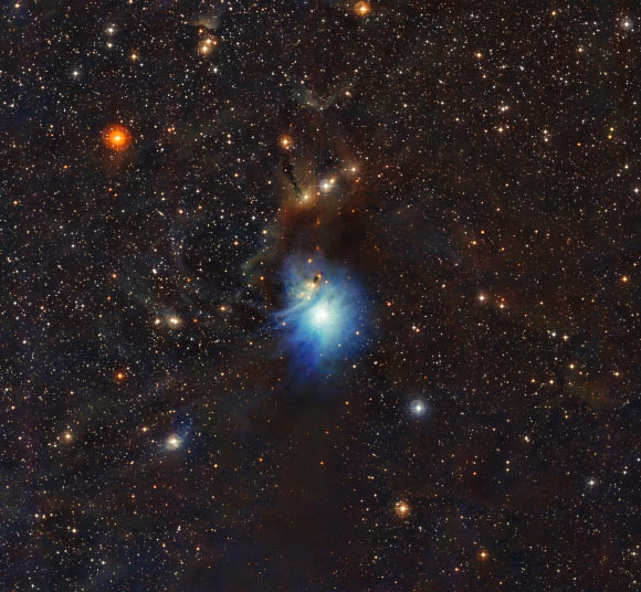Wide field image of the reflection nebula IC 2631 and surroundings. Image credit: ESO.