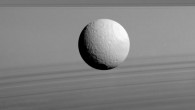 This image shows the Saturn’s icy moon Tethys. Image credit: NASA / JPL-Caltech / Space Science Institute.