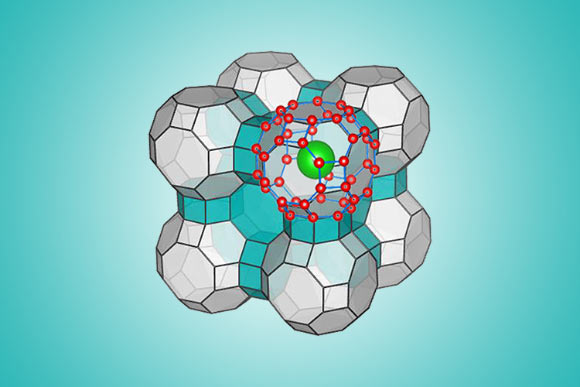 An illustration of the ice XVII’s molecular configuration. Image credit: Yingying Huang / Chongqin Zhu.