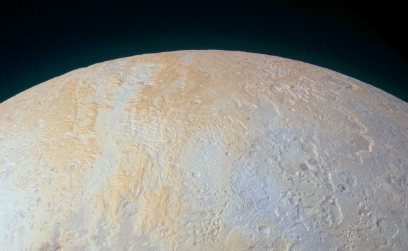 Pluto’s north pole. Image credit: NASA / Johns Hopkins University Applied Physics Laboratory / Southwest Research Institute.