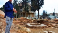 Dr. Wiegmann views a 1,600-year-old winepress uncovered in Jerusalem. Image credit: Israel Antiquities Authority.