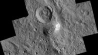 Ahuna Mons is seen in this mosaic of images from Dawn. Image credit: NASA / JPL-Caltech / UCLA / MPS / DLR / IDA.
