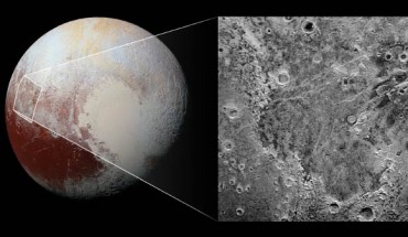 ‘Bite mark’ on Pluto. Image credit: NASA / Johns Hopkins University Applied Physics Laboratory / Southwest Research Institute.