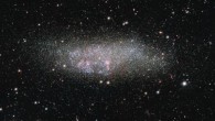 This image shows the dwarf irregular galaxy Wolf-Lundmark-Melotte. Image credit: ESO / VST / Omegacam Local Group Survey.