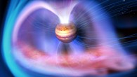 Jupiter’s aurora. Image credit: JAXA.