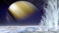 In this stunning Saturnian vista, icy geysers erupt along narrow fractures on Enceladus. The majestic plumes were actually discovered by instruments on the Cassini Spacecraft during close encounters with bright and shiny Enceladus in 2005. Image credit: Michael Carroll / NASA.