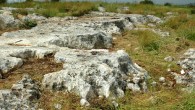 Kaizer Hilltop quarry: step-like morphology of the quarrying front on the rocks. Image credit: Gabi Laron.