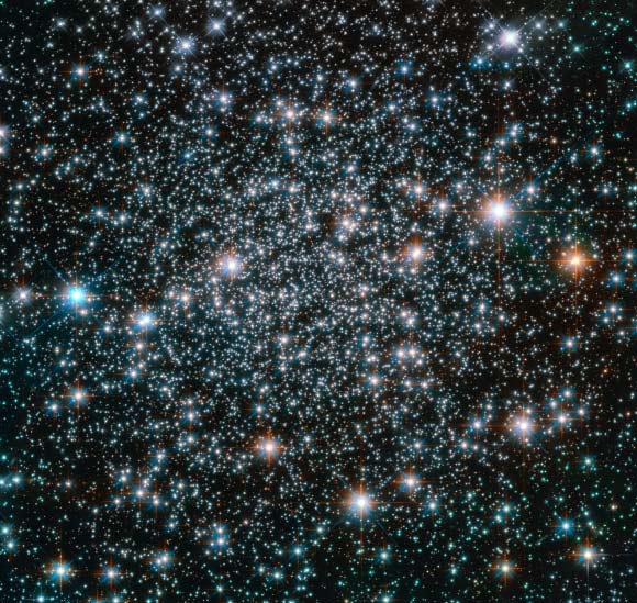 This image shows the globular cluster NGC 6496, which lies in the southern constellation of Scorpius, about 35,000 light-years away. Image credit: NASA / ESA / Hubble / Judy Schmidt, www.geckzilla.com.