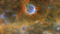 Emission nebula RCW 120. Image credit: ESA / Herschel / PACS / SPIRE / Hi-GAL Project / G. Li Causi, IAPS / INAF.