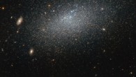 The drizzle of stars scattered across this Hubble image forms a nearby irregular dwarf galaxy known as UGC 4879. Image credit: NASA / ESA.