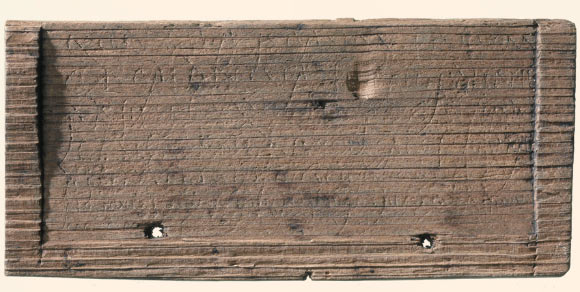 Bloomberg tablet 30: ‘I ask you in your own interest not to appear shabby,’ dated to CE 43-53. Image credit: Museum of London Archaeology.