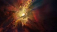 Abell 2597 BCG. Image credit: NRAO / AUI / NSF / Dana Berry / SkyWorks / ALMA / ESO / NAOJ.