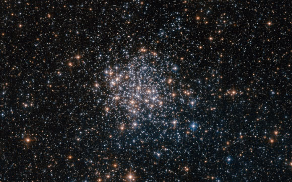 This image shows NGC 1854, a star cluster in the Large Magellanic Cloud (one of our closest cosmic neighbors). Image credit: NASA / ESA / Hubble.