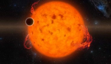 Giant exoplanet K2-33b. Image credit: NASA / JPL-Caltech / R. Hurt.