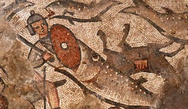Mosaic of the parting of the Red Sea. Image credit: Baylor University.