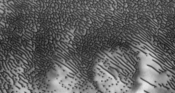 Martian dune field. Image credit: NASA / JPL / University of Arizona.