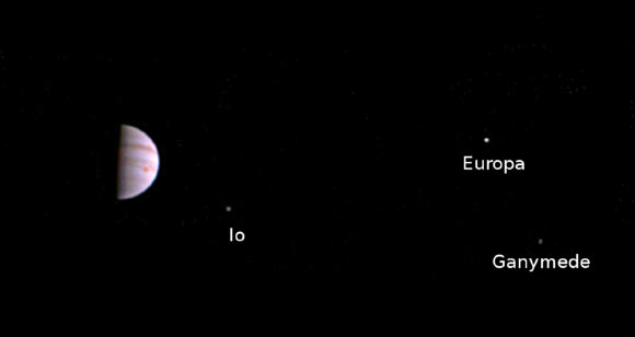 This view is made from some of the first images taken by the JunoCam after the spacecraft entered orbit around Jupiter on July 4th. Image credit: NASA / JPL-Caltech / SwRI / MSSS.