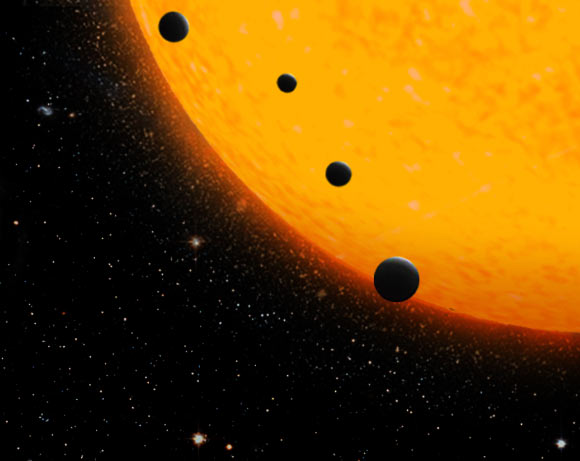 An artist’s rendition of the K2-72 planetary system. Image credit: NASA / JPL.