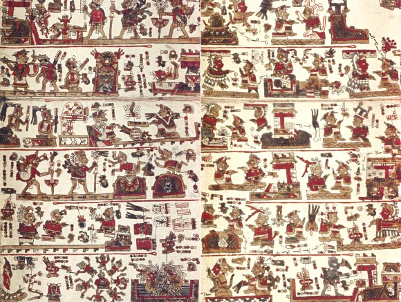 Two pages from the Codex Selden. Image credit: Bodleian Library.