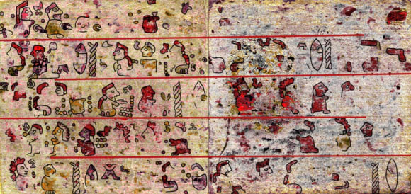 Hyperspectral imaging revealed hidden images in the Codex Selden. Image credit: Ludo Snijders et al.