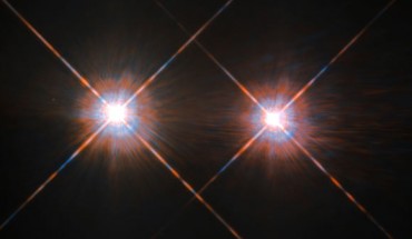 This Hubble WFPC2 image shows Alpha Centauri A (left) and Alpha Centauri B (right). Image credit: NASA / ESA / Hubble.