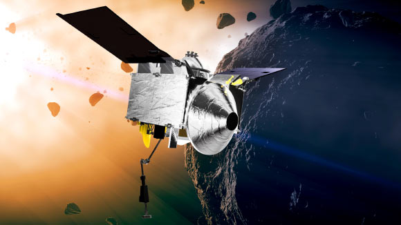 An artist concept of the OSIRIS-REx spacecraft. Image credit: NASA / Goddard.