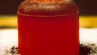 This image shows a pellet of plutonium-238 dioxide. The pellet is glowing red because of the heat generated by the radioactive decay (primarily alpha) of the fuel. Such pellets were used in radioisotope thermoelectric generators that powered NASA’s Galilleo and Cassini spacecraft on missions to Jupiter and Saturn, respectively. Image credit: Los Alamos National Laboratory.