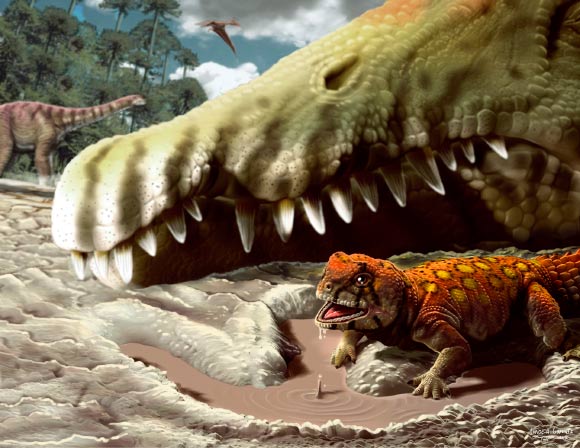 An artistic life reconstruction of Jeddaherdan aleadonta. Image credit: Jorge González.