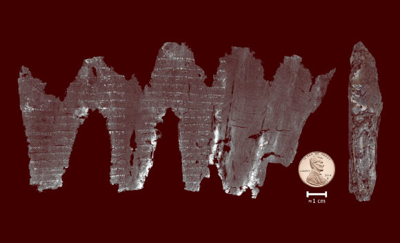 Completed virtual unwrapping for the En-Gedi scroll. Image credit: William Brent Seales et al.