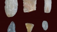 Sample of stone tools (scrapers, flakes and bipolar cobble) found at the Arroyo Seco 2 site. Image credit: G.G. Politis et al.