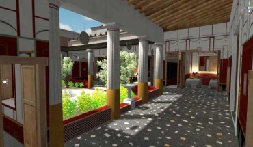 Peristylium (open courtyard) of the House of Caecilius Iucundus. Image credit: Emanuel Demetrescu et al.