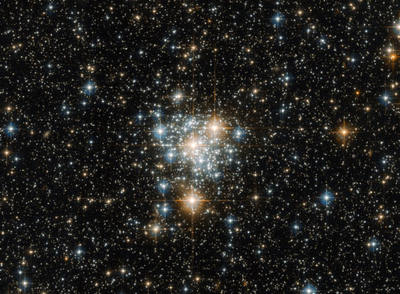 This image, taken by the NASA/ESA Hubble Space Telescope, shows the open star cluster NGC 299. Image credit: NASA / ESA / Hubble.