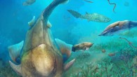 Life reconstruction of Qilinyu along with Guiyu and Entelognathus in Silurian waters. Image credit: Dinghua Yang.