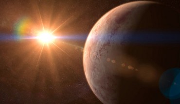 An artist’s concept of Gliese 536b orbiting its star, 33 light-years from Earth. Image credit: Gabriel Perez / Instituto de Astrofísica de Canarias.