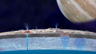 Artist’s concept of ocean on Jupiter’s moon Europa. Image credit: NASA / JPL-Caltech.