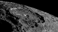 This image of the limb of Ceres shows a section of the northern hemisphere. Prominently featured is Occator Crater. Dawn took this image on Oct. 17, 2016, at a distance of about 920 miles above the surface. Image credit: NASA / JPL-Caltech / UCLA / MPS / DLR / IDA.