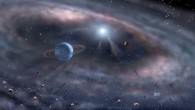 Planets form around a young star in this artist’s concept. Image credit: David A. Hardy, www.astroart.org / NASA.