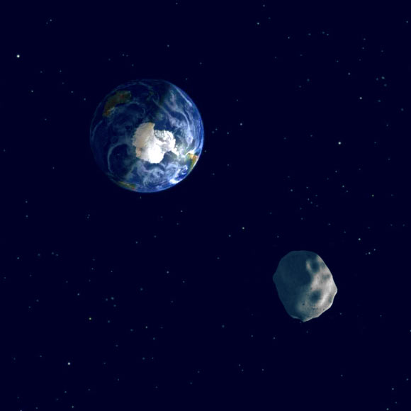 An artist’s impression of a near-Earth asteroid. Image credit: NASA / JPL-Caltech.