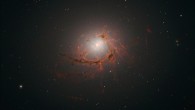 This Hubble image shows the elliptical galaxy NGC 4696. Image credit: NASA / ESA / Hubble / A. Fabian.